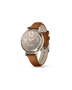 שעון חכם GARMIN Lily 2 Classic Cream Gold Case with Tan Leather Band