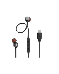 אוזניות IN EAR שחור JBL TUNE T310C TYPE C