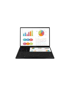 מ.נייד ASUS Zenbook Duo OLED/UX8406MA-14/3K OLED/Touch/Ultra 7 155H/32GB DDR5/1TB M.2 SSD/Win11 Home/Gray/3YOS