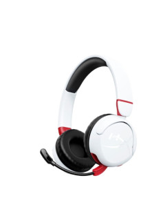 אוזניות גיימינג אלחוטיות מיני לבן - אדום HyperX Cloud Mini