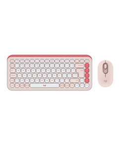 סט מקלדת ועכבר אלחוטיים Logitech POP ICON COMBO OFF WHITE US INTL BT
