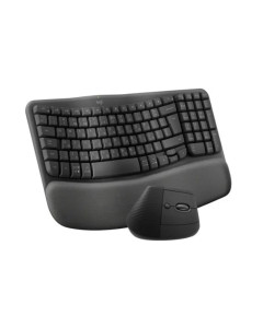 סט מקלדת ועכבר אלחוטיים Logitech WAVE KEYS AND LIFT COMBO GRAPHITE HEB 2.4GHZ