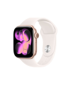 שעון Apple Watch series 11 GPS +Cellular 42mm Rose Gold Aluminium Case with Light Blush Sport Band S/M