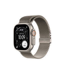 שעון Apple Watch Ultra 3  GPS +Cellular  49mm Natural Titanium Case with Natural Titanium Milanese Loop Medium