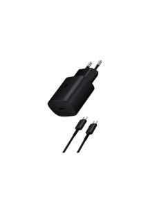 מטען קיר שחור Fast Charger + Super כבל SAMSUNG TYPE C 25W M1.8