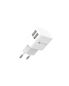 מטען קיר MWC244 2.4A 2USB לבן MIRACASE