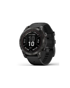 שעון חכם Garmin fenix 7 Pro Saph Solar Crbn Gry DLC Ti w/Black Band EMEA