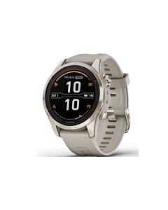 שעון חכם  Garmin fenix 7S Pro Saph Solar Cream Gold SS w/Fr. Gry Band EMEA