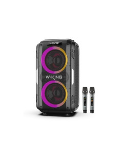 בידורית + 2 מיקרופון W-KING T9 PRO 120W