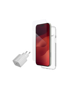 קיט אביזרים ZAGG iPhone 15 Plus(30w&Crystal Clear&Elite Glass)
