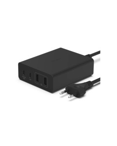 מטען Belkin Boost Charge Pro GaN בעוצמת 108W עם 4 חיבורים שחור