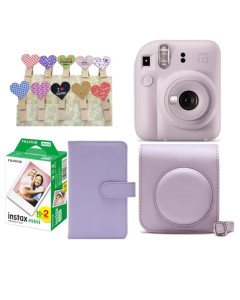 סט מצלמה FUJI INSTAX MINI 12 PURPLE GIFT BOX