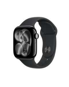 שעון Apple Watch series 11 GPS +Cellular 46mm Jet Black Aluminium Case with Black Sport Band M/L