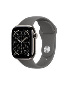 שעון Apple Watch series 11 GPS +Cellular 42mm Natural Titanium Case with Stone Grey Sport Band M/L