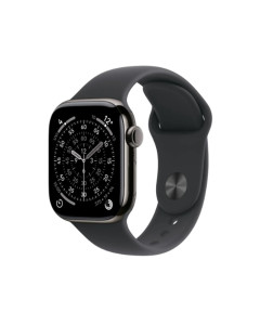 שעון Apple Watch series 11 GPS +Cellular 42mm Slate Titanium Case with Black Sport Band M/L