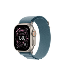 שעון Apple Watch Ultra 3 GPS +Cellular 49mm Natural Titanium Case with Light Blue Alpine Loop Large