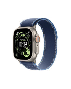 שעון Apple Watch Ultra 3 GPS +Cellular 49mm Natural Titanium Case with Blue/Bright Blue Trail Loop S/M