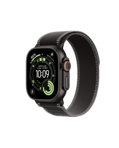 שעון Apple Watch Ultra 3 GPS +Cellular 49mm Black Titanium Case with Black/Charcoal Trail Loop S/M