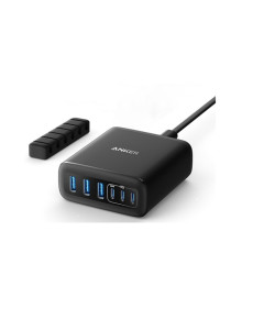 מטען קיר שחור Anker Charger (112W 6 Ports GaN)