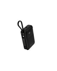 סוללת טעינה MIRACASE 20000mAh שחור 2 כבלים מובנים צג (כולל MICRO)