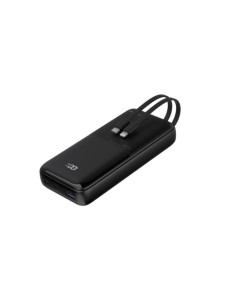 סוללת טעינה MIRACASE 20000mAh שחור 2 כבלים מובנים צג