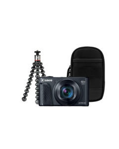 מצלמת שחור CANON sx740 traveler kit אחריות יבואן