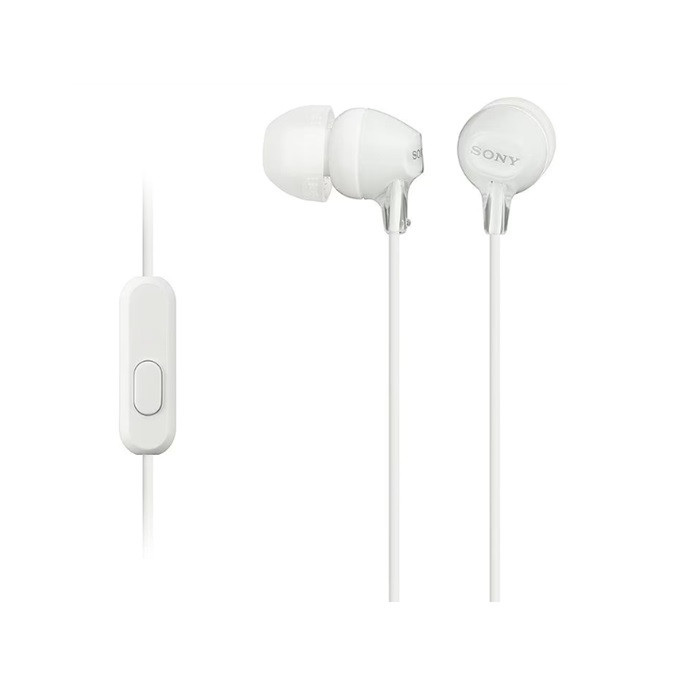 אוזניות IN EAR + מיק SONY MDR-EX15APW לבן