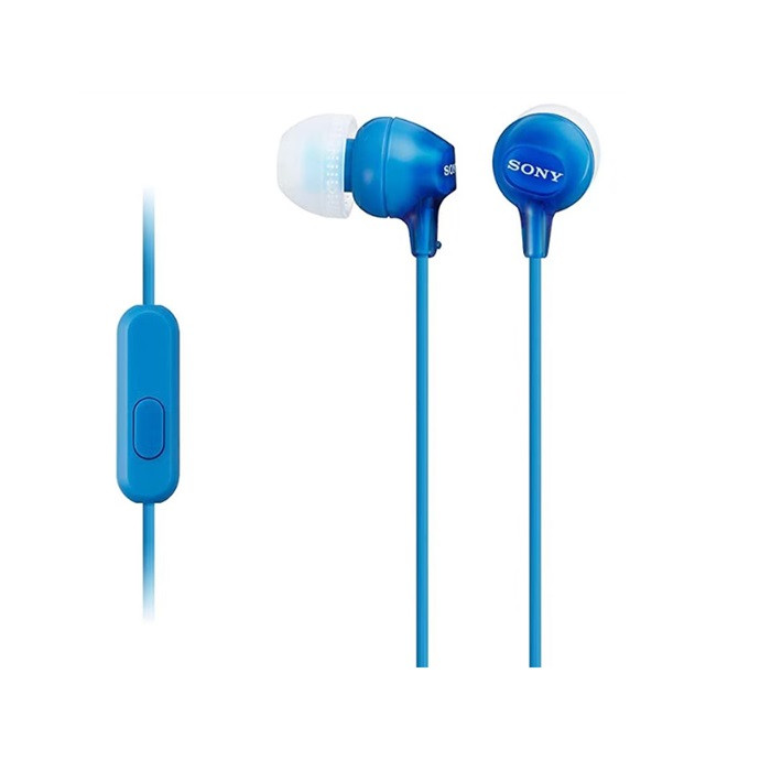 אוזניות IN EAR + מיק SONY MDR-EX15APL כחול