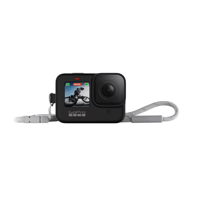 כיסוי סיליקון למצלמת HERO9 BlackSleeve + Lanyard (HERO9 Black) Black
