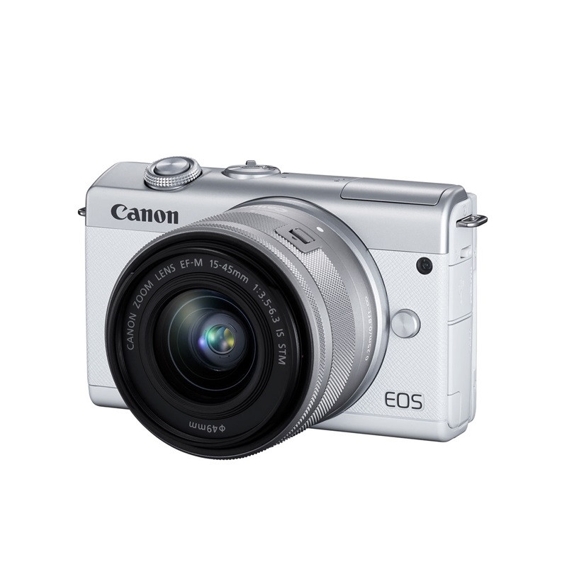 מצלמת מירורלס לבנה CANON eos M200 15-45