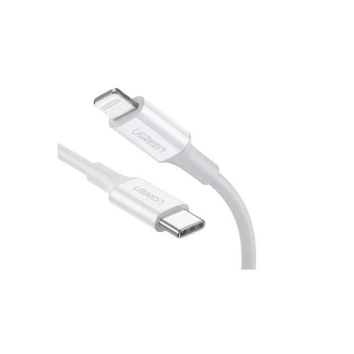 כבל UGREEN USB-C to Lightning M/M Cable Rubber Shell 2m (White)