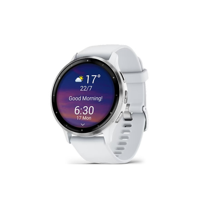 שעון חכם GARMIN Venu 3,GPS,Wi-Fi,Whitestone+Passivated WW