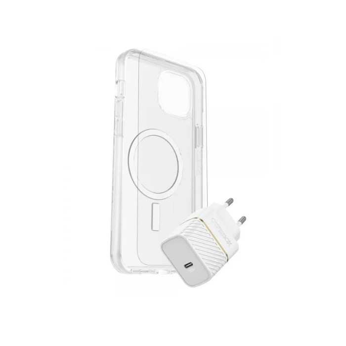 קיט אביזרים KIT OtteriPhone 15 Plus(30w&Sym.Clear MagSafe&PremiumGlass)