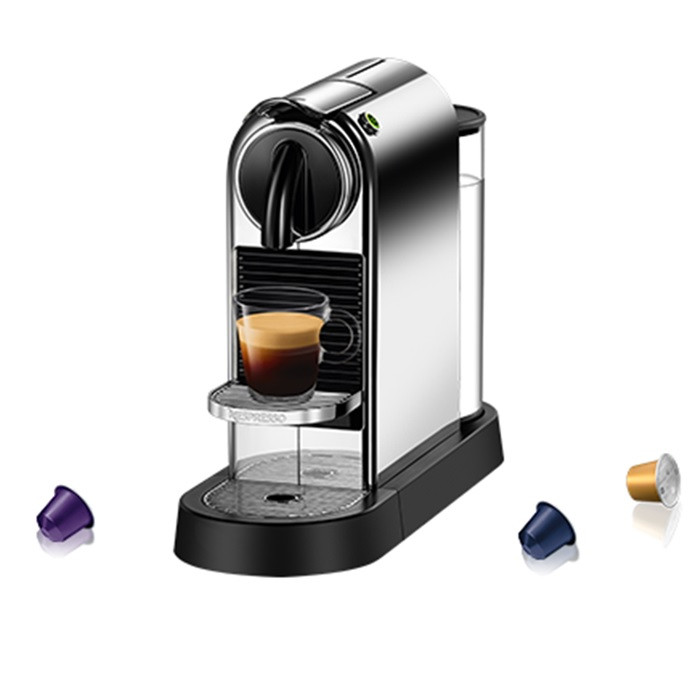 מכונת קפה כרום עגולה  Citiz D140-ME Nespresso