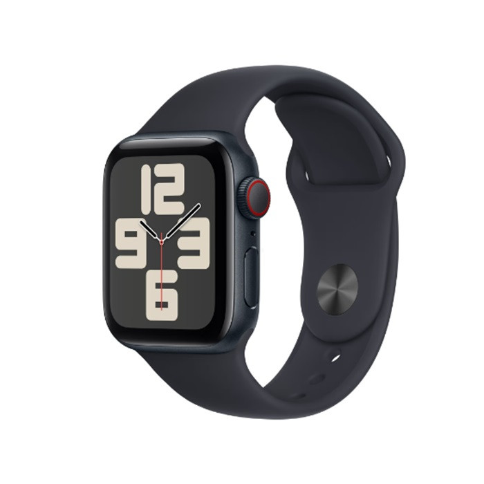 שעון חכם Apple New Watch SE GPS + Cellular 40mm Midnight Aluminium Case with Midnight Sport Band - M/L
