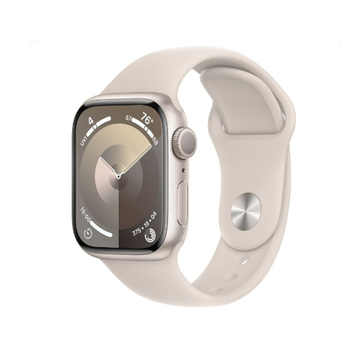 שעון חכם Apple Watch Series 9 GPS 41mm Starlight Aluminium Case with Starlight Sport Band - M/L