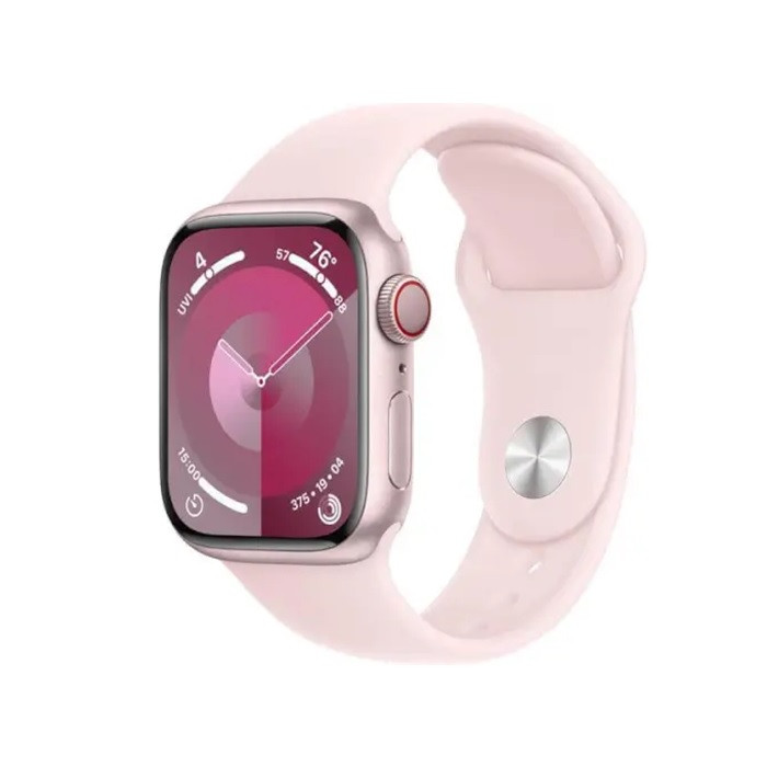 שעון חכם Apple Watch Series 9 GPS + Cellular 41mm Pink Aluminium Case with Light Pink Sport Band - S/M