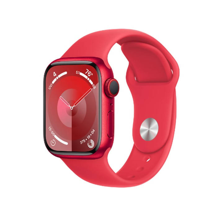 שעון חכם Apple Watch Series 9 GPS 41mm (PRODUCT)RED Aluminium Case with (PRODUCT)RED Sport Band - S/M