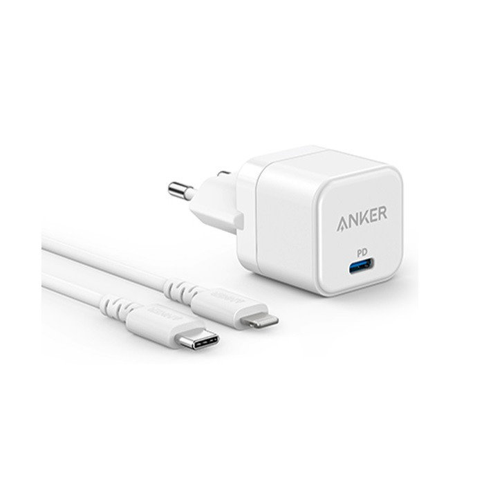 מטען קיר + כבל 0.9 מטר Anker MFI CABLE+PowerPort III Cube 2