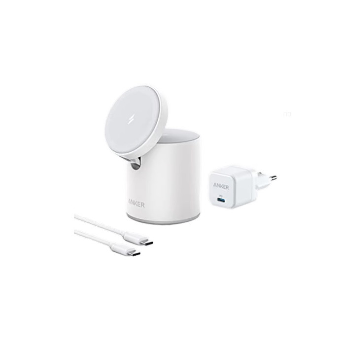 עגינת טעינה PowerWave Mag-Go 2-in-1ANKER  לבן