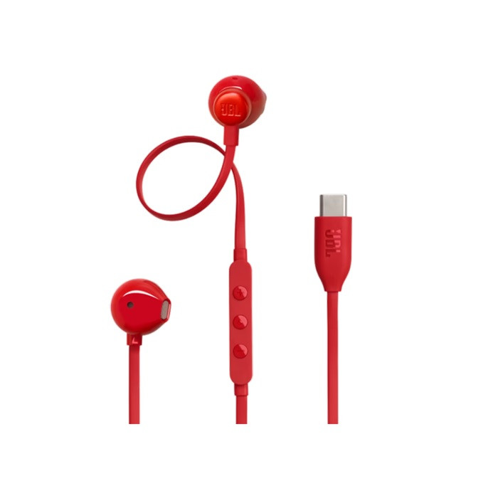 אוזניות IN EAR אדום JBL TUNE T305C TYPE C