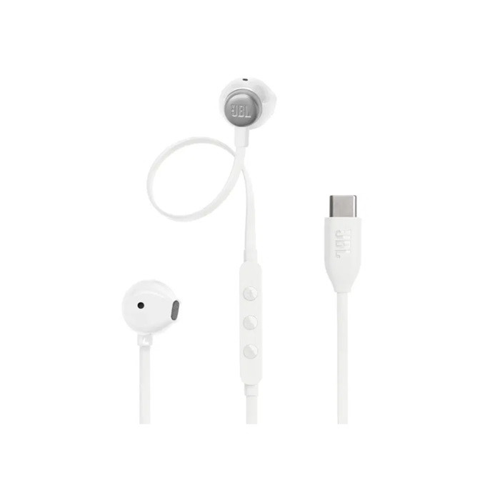 אוזניות IN EAR לבן JBL TUNE T305C TYPE C