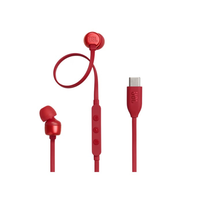 אוזניות IN EAR אדום JBL TUNE T310C TYPE C
