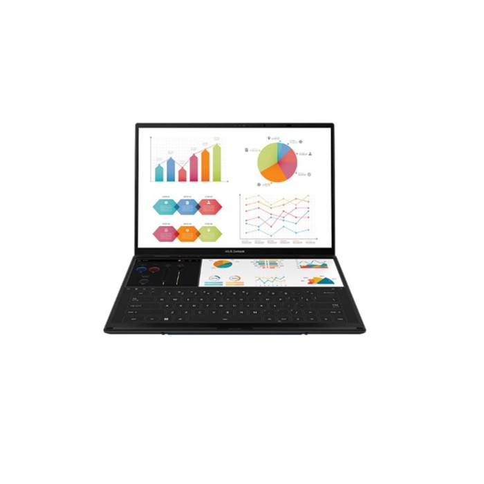 מ.נייד ASUS Zenbook Duo OLED/UX8406MA-14/3K OLED/Touch/Ultra 7 155H/32GB DDR5/1TB M.2 SSD/Win11 Home/Gray/3YOS
