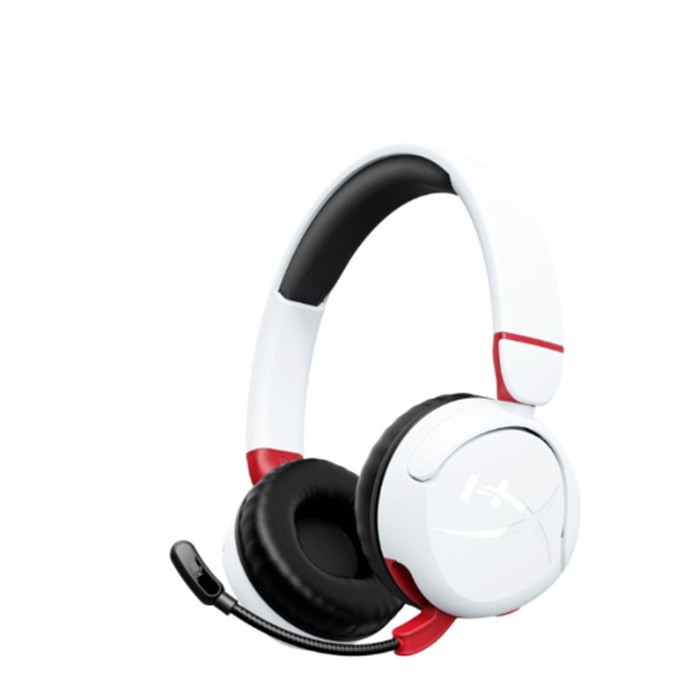 אוזניות גיימינג אלחוטיות מיני לבן - אדום HyperX Cloud Mini