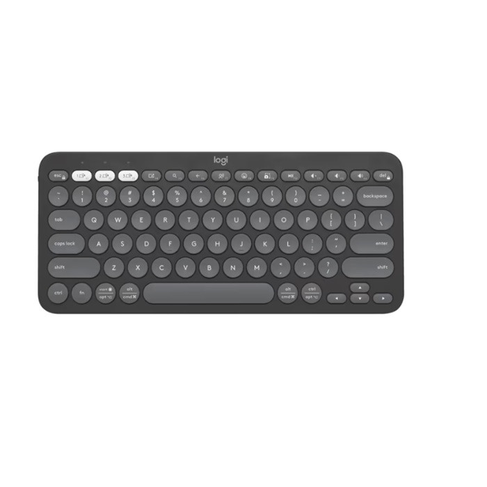 מקלדת אלחוטית Logitech  PEBBLE  K380S- GRAPHITE-BT