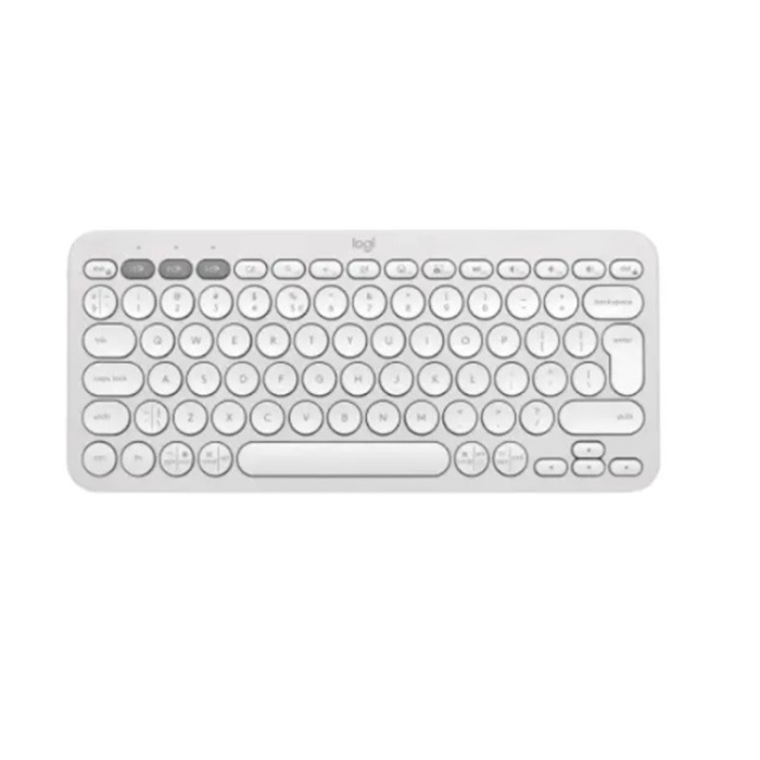 מקלדת אלחוטית Logitech PEBBLE K380S- WHITE-BT