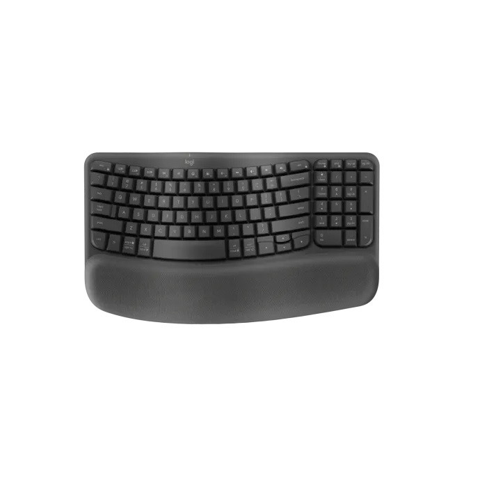 מקלדת ארגונומית אלחוטית Logitech WAVE KEYS GRAPHITE 2.4/B.T