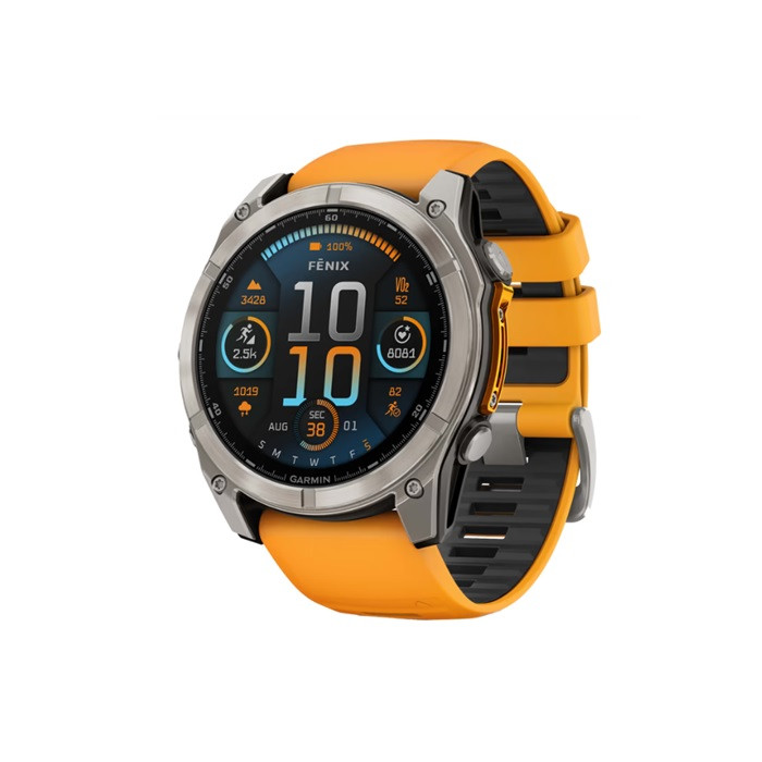 שעון חכם Garmin fenix 8 47mmAMOLEDSaphTi/Bare/GrphtSparkOrg/GrphtBdEMEA