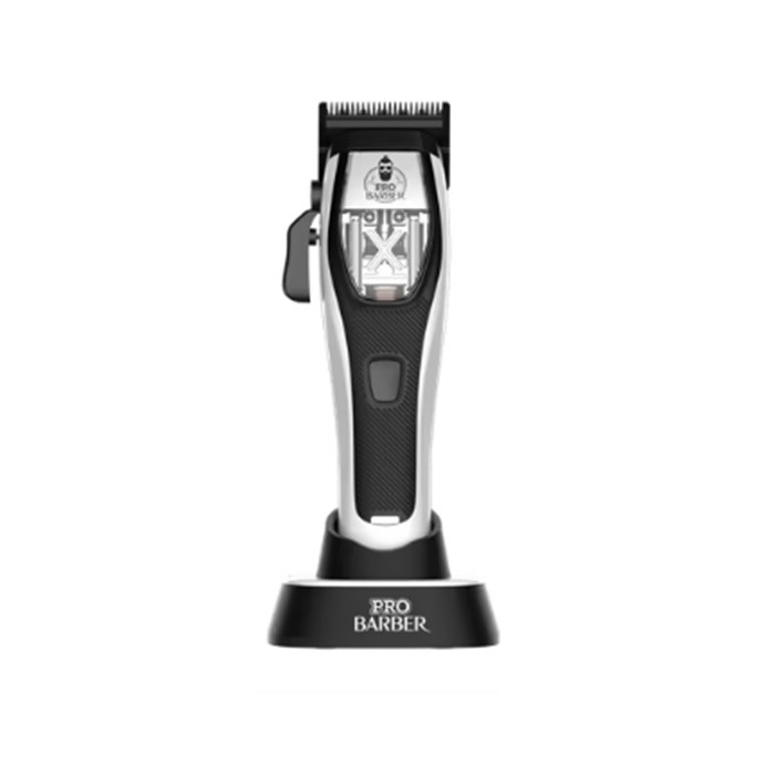 מכונת תספורת לבן עם כסף PRO BARBER HX-02